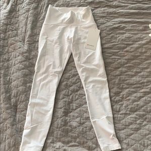 Lululemon White Train Times Leggings- NWT
